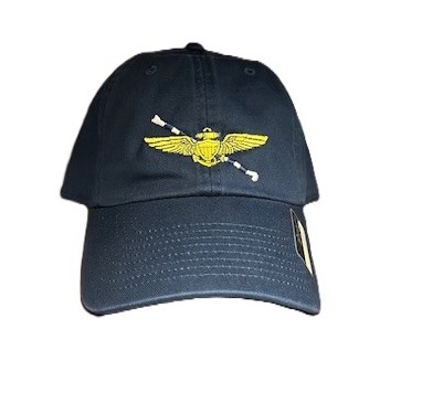 Ahead Low Profile Nautical Navy Blue Hat with Pilot Wings Hook