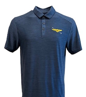 Ogio Heather Navy Blue Polo w/ Aircrew Wings&Hook