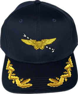 Hat Scrambled Egg CAPT/CDR NFO Wings & Hook Navy Blue Mid Profile