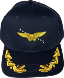 Hat Scrambled Egg CAPT/CDR NFO Wings & Hook Navy Blue Mid Profile