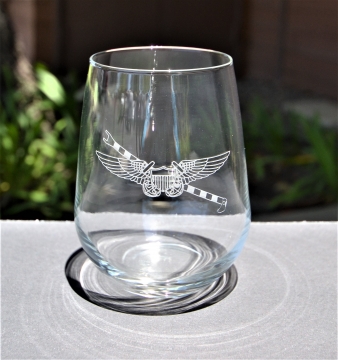 NFO Wings & Hook Stemless 17 oz Wine Glasses - Set of 4