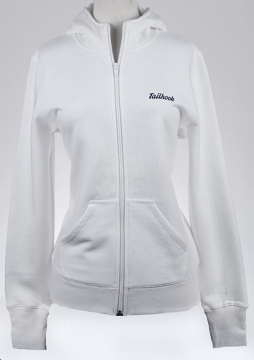 Women's Full Zip Hooded Sweatshirt - Available in White or Pink